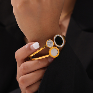 Elegant Zircon <strong>Jewelry</strong> with Diamond Design Sense Fritillary <strong>love</strong> Stainless Steel Gold-plated <strong>Jewelry</strong> Set - Product Image 6