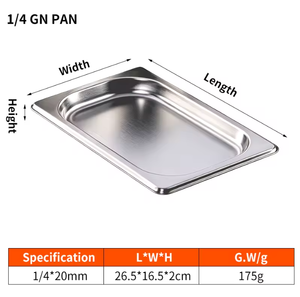 Réchaud GN en acier inoxydable multi-tailles, design standard, pour hôtels et restaurants, vente directe usine, stockage alimentaire Gastronorm 0,7 mm - Product Image 1
