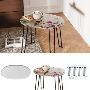 Moderno tavolo e panca stampo in Silicone vassoio ellittico stampo in resina epossidica per soggiorno e angoli camera da letto - Product Image 4