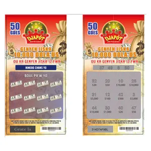 Codice QR scratch off biglietti della lotteria stampa produttore in Cina