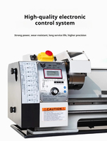 Mini-machine CNC 1100W, tour à métaux semi-automatique 400 600 800MM avec filetage automatique et outil automatique de fabrication