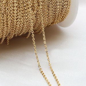 สร้อยคอโซ่ทองเหลืองชุบทองขายส่งจากประเทศจีน - Product Image 6