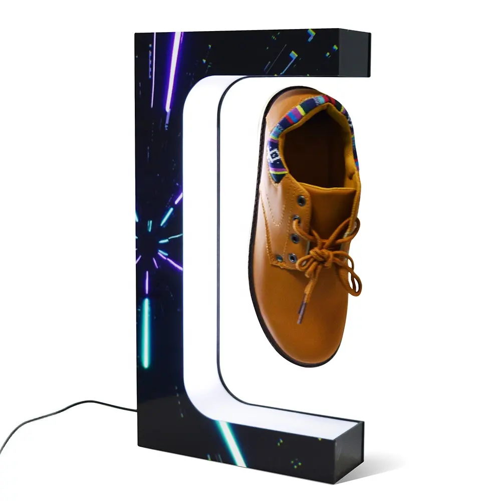 Illuminazione a colori Casual Sneaker scarpa sportiva magnetica rotante levitante display per scarpe galleggianti con luce