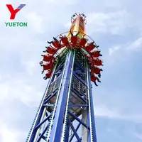 Fairground Attractions Carnival Rides Amusement Park Rides Equipment Thrill Extreme Free Fall Sky Drop Tower For Adult and Kids