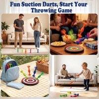 Elastische Silikon-Doppelsaugnapf-Darts für drinnen und draußen – interaktives Wurfspiel für Familienfeiern