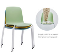 Chaise en plastique polyvalente pour bureau, école, hôpital, clinique, bibliothèque, réception, salle d'attente des visiteurs, solution de siège colorée