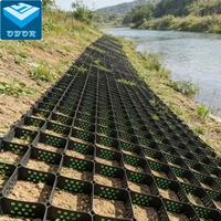 Grille cellulaire de confinement en HDPE pour le renforcement des sols, le soutien des bases routières, les aires de stationnement, les allées et les voies d'accès 100mm 200mm