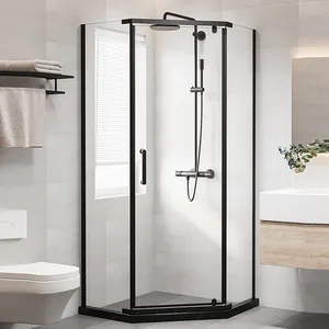 Hot Sale Duschkabine aus gehärtetem Glas Hochwertige Badezimmer-Eck duschkabinen mit Rahmen