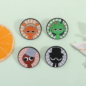 เข็มกลัดโลหะสีดำปักหมุดลงยาตัวละครในเกมแนวเพลงแบบลำลองเข็มกลัดโลหะประดับปกเสื้อสัญลักษณ์เครื่องประดับของขวัญ - Product Image 2