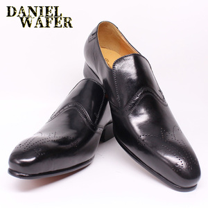 Zapatos de <span class=keywords><strong>Hombre</strong></span> de Cuero Original, de Corte Bajo, <span class=keywords><strong>con</strong></span> Correa, Estilo Monk, para Negocios, Oficina, <span class=keywords><strong>Traje</strong></span> Formal, Zapatos de Vestir Sin Cordones para <span class=keywords><strong>Hombre</strong></span> - Product Image 5