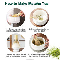 Ensemble bol et fouet à matcha en céramique de style japonais, avec bec verseur pour la préparation du matcha