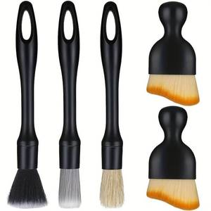 Cepillo para detalles de coche 3,5, cepillo para cubo de rueda de 6 piezas, cepillo para huecos de pelo suave, cepillo de limpieza de molduras interiores, herramienta de lavado de coches - Product Image 5