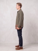 Nouvelle veste de travail vintage américaine pour homme, vert olive, automne-hiver, en mélange de laine, surchemise décontractée à revers, coupe ample