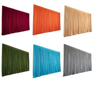 Tissu de décoration en soie de lait extensible à fond rouge <span class=keywords><strong>pour</strong></span> rideaux de mariage, de fiançailles, d'<span class=keywords><strong>anniversaire</strong></span> et de <span class=keywords><strong>salle</strong></span> de réception - Product Image 4