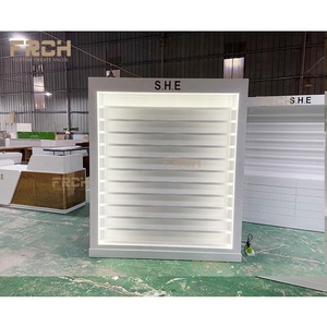 Esmalte de uñas de 5 capas blanco personalizado, estantes montados en la <span class=keywords><strong>pared</strong></span>, soporte de suelo para salón - Product Image 3