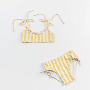 Manufacturer Hawaiian pink Plaid Long Sleeve UPF50+ protection Kids One Piece <b>Swimsuit</b> Custom Nylon Girls Bikini - Product Image 4