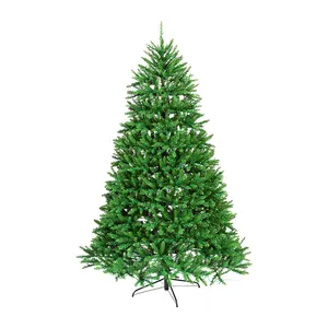 Custom di alta qualità 5ft 6ft 7ft PE PVC artificiale moderni alberi di natale con luce a LED per uso interno ed esterno