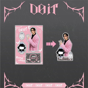 KPOP Straykids DO IT Album Three Insert Acrylic Standee Bangchan Lee Know Hyunjin Felix Cartoon Figure Stand Model Desktop Decor - Product Image 2