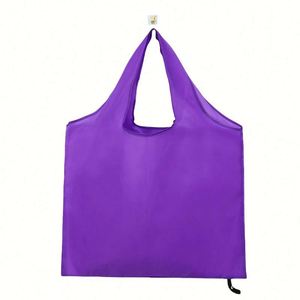210T Polyester <b>Foldable</b> - Thickened Reusable Grocery Tote Bag With Multiple Colors Shopping Handbag - Product Image 3