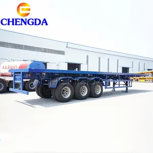 3 Trục Cổ Ngỗng 20ft 40ft Phẳng Bán Trailer Để Bán Trong Kenya