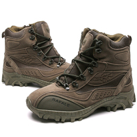 Chaussures d'escalade en plein air de haute qualité de marque personnalisée Bottes tactiques noires d'entraînement en cuir suédé pour hommes