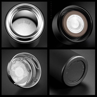 Bouteille d'eau intelligente en acier inoxydable de 500ml avec isolation sous vide et affichage de la température par LED et infuseur à thé