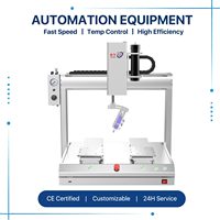 Machine de distribution de colle automatique à 4 axes avec double fixation rotative de bureau XY-1230TM avec deux tables rotatives