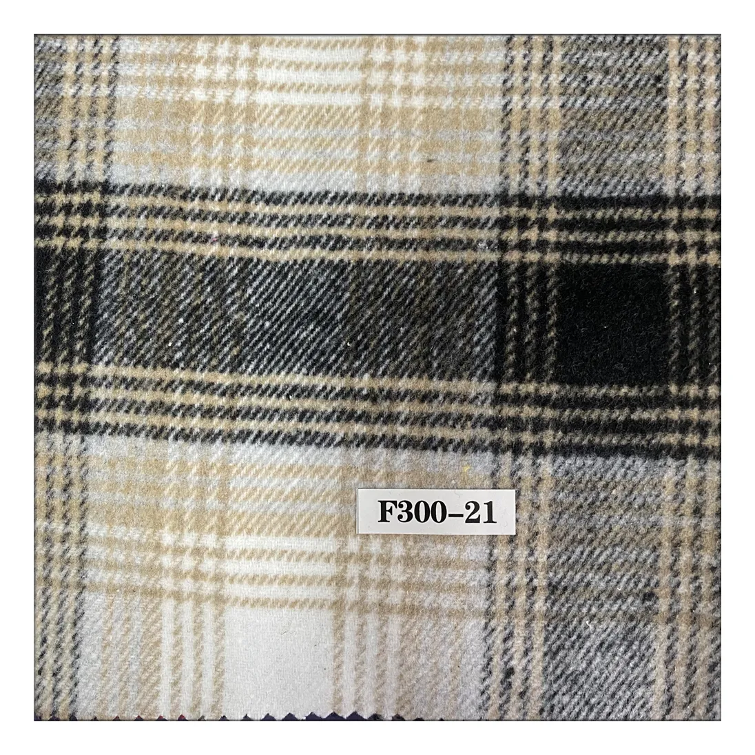 Hanlin Textile Wholesale Heavy Weight 250-280gsm Winter Yarn Dyed Woven Cotton Polyester Tweed Fabric For Coat