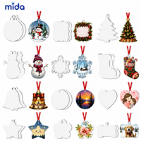 Etiquetas para Árboles de Navidad, Adornos Colgantes Personalizados, Espacios en Blanco para Sublimación, Adornos Navideños de MDF, Manualidades DIY, Decoración