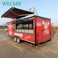 Remorque de restauration mobile WECARE entièrement équipée pour café, glaces, hot-dogs, poulet grillé, pizza, barbecue, et restauration rapide avec cuisine complète