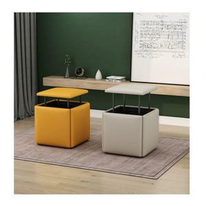 La combinación de las heces 5 en 1 apilable Plaza otomano con cojín de pie resto taburete tela asiento acolchado Rubik <span class=keywords><strong>cubo</strong></span> para sofá - Product Image 2