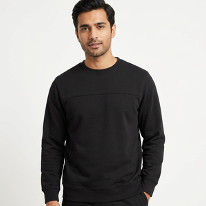 Sudadera con Capucha de Algodón 100% French Terry 465GSM para Hombre, Cuello Redondo, Tendencia de Moda, Invierno y Otoño, Teñido Liso, ¡Venta Caliente! - Product Image 1