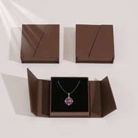 Boîte à bijoux en carton coulissante personnalisée pour safran et ginseng, boîte cadeau à double porte avec doublure en éponge, emballage pour cadeaux uniques