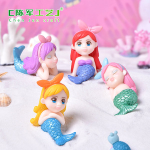 陈军发卡美人鱼景观diy盆景多汁装饰塑料pvc鱼缸装饰艺术和craf - Product Image 3