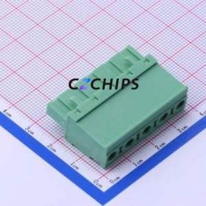DB2EKB-7.62-5P-GN-S Plug-in Terminal Block P=7.62mm Connector Male Plug 1x5P 7.62mm Green - Product Image 2