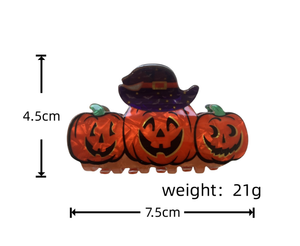 Liwu's New Halloween Pinces à cheveux <span class=keywords><strong>Jack</strong></span>'s Pumpkin Holiday Headwear Griffe <span class=keywords><strong>de</strong></span> cheveux en acrylique pour un usage quotidien - Product Image 2