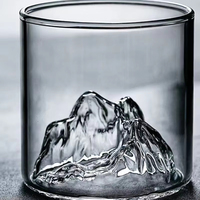 Verre à whisky en verre de montagne tibétain transparent en borosilicate haute qualité personnalisé, verre créatif pour la maison, bar