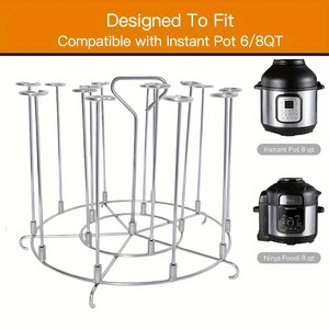 Support de broche pour friteuse à air en acier inoxydable 304, support <span class=keywords><strong>vertical</strong></span> pour barbecue, rôtissoire à viande, support pour aliments, accessoires de cuisine - Product Image 3