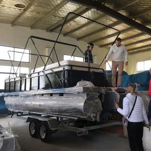 Approvisionnement d'usine 23ft bateau ponton en aluminium avec fauteuil roulant - Product Image 1