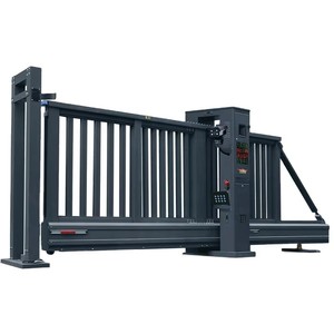 Portail coulissant électrique intelligent en fer forgé pour villa, appartement, cour, avec fonction de déplacement automatique, en acier industriel, portail principal cantilever - Product Image 1