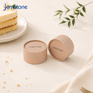 Boîte à gâteau en carton cylindrique personnalisée en papier recyclé résistant au four pour cheesecake, dessert, gâteau basque, emballage en tube de papier - Product Image 3