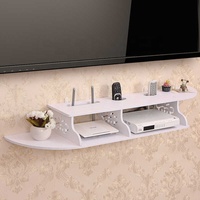 Support mural créatif et rustique pour décodeur TV, rangement mural pour chambre à coucher, organisateur de routeur, séparateur