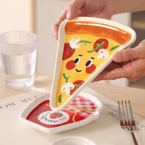 Plato de Cerámica con Forma de Pan Irregular, Diseño Creativo con Pintura Subesmaltada, Ideal para Postres, Té de la Tarde, Regalo - Product Image 4