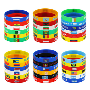 国家旗帜硅胶手环 <span class=keywords><strong>2026</strong></span> 年美国足球腕带 送给国家足球支持者球迷的纪念礼物 - Product Image 1