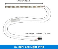 Kit Lampu LED Printer 3D YouQi dengan Kabel Panjang 780mm dan Lampu LED 380mm untuk Bambu Lab A1