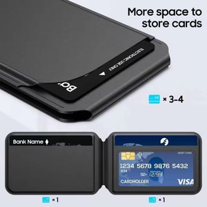 Nouveau Portefeuille Magnétique Portable en Cuir PU avec Logo Personnalisé, Porte-Cartes de Téléphone Mobile, Fente pour Cartes d'Identité, Cartes de Crédit, Argent et Cartes Bancaires pour <span class=keywords><strong>iPhone</strong></span> 17 - Product Image 4
