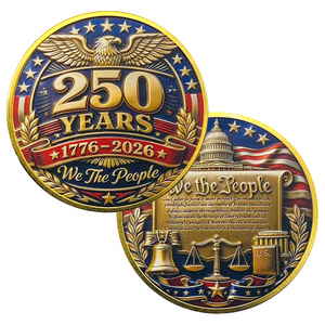 <span class=keywords><strong>Moneta</strong></span> Commemorativa del 250° Anniversario USA, Aquila Calva e Bandiera Americana, <span class=keywords><strong>Moneta</strong></span> Patriottica da Collezione Placcata Oro, Souvenir Challenge Coin - Product Image 5