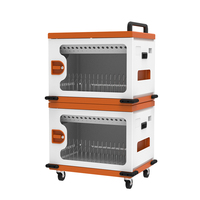 Armoire de charge murale 16 unités avec USB-C PD pour iPhone, iPad, tablettes – Meuble de rangement compact pour bureau et école