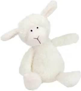 J541 CE12 Inch Cute White fuzzy Sheep Stuffed Toy Soft Fluffy Lamb Plush Stuffed Animal Kids mini eyes Plush Sheep Toy