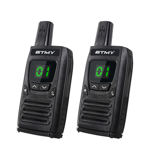 ชุดวิทยุสื่อสารแบบพกพา 2 เครื่อง PMR UHF VHF สำหรับร้านอาหาร บ้าน คาเฟ่ ผู้สูงอายุ 2 วัตต์ หน้าจอ LCD ระยะ 1 กม. - Product Image 1